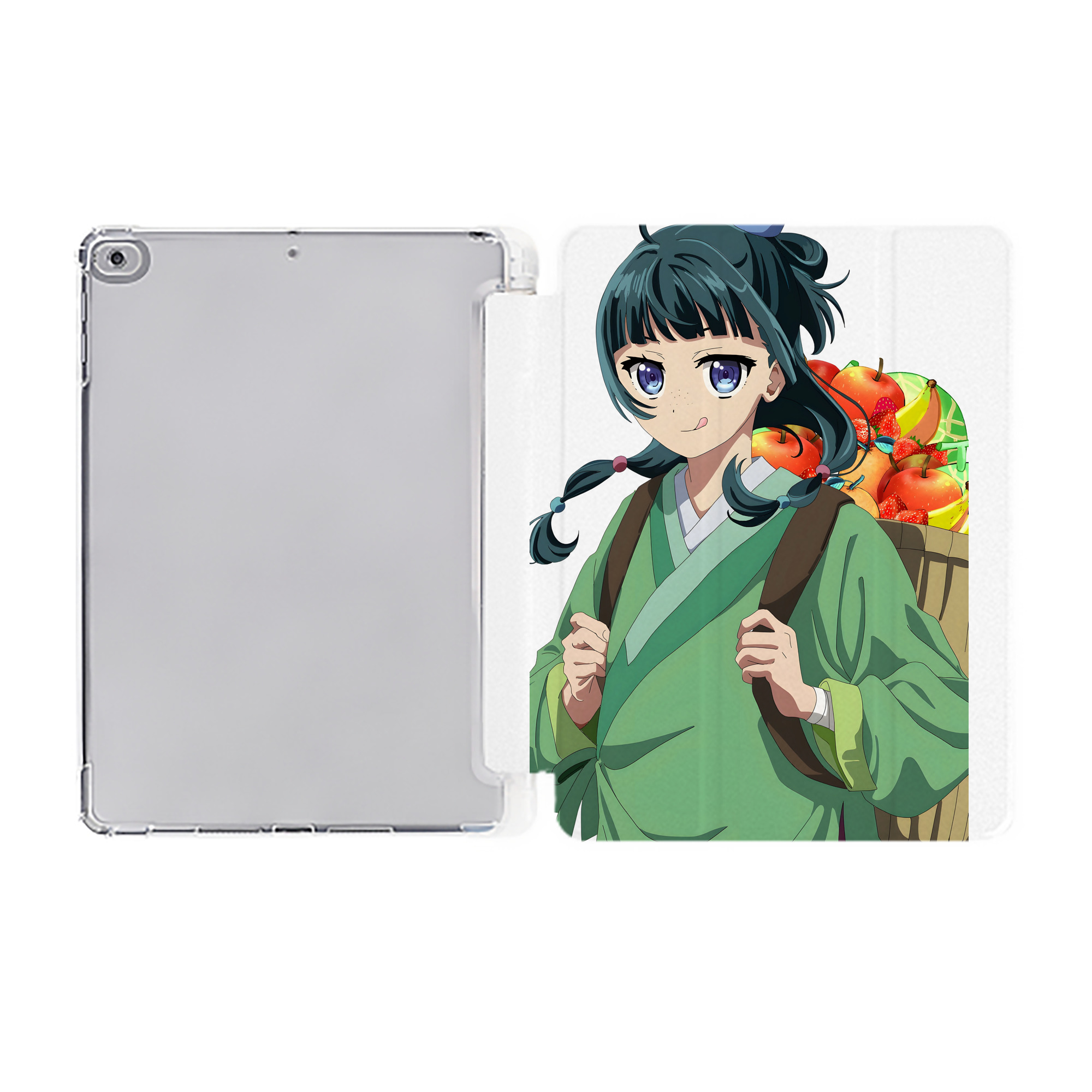 （画像用） 薬屋のひとりごと The Apothecary Diaries IPad ケース ペン収納付き 三つ折りスタンド PUレザー×シリコン 対応機種9.5/10.5/10.9インチ